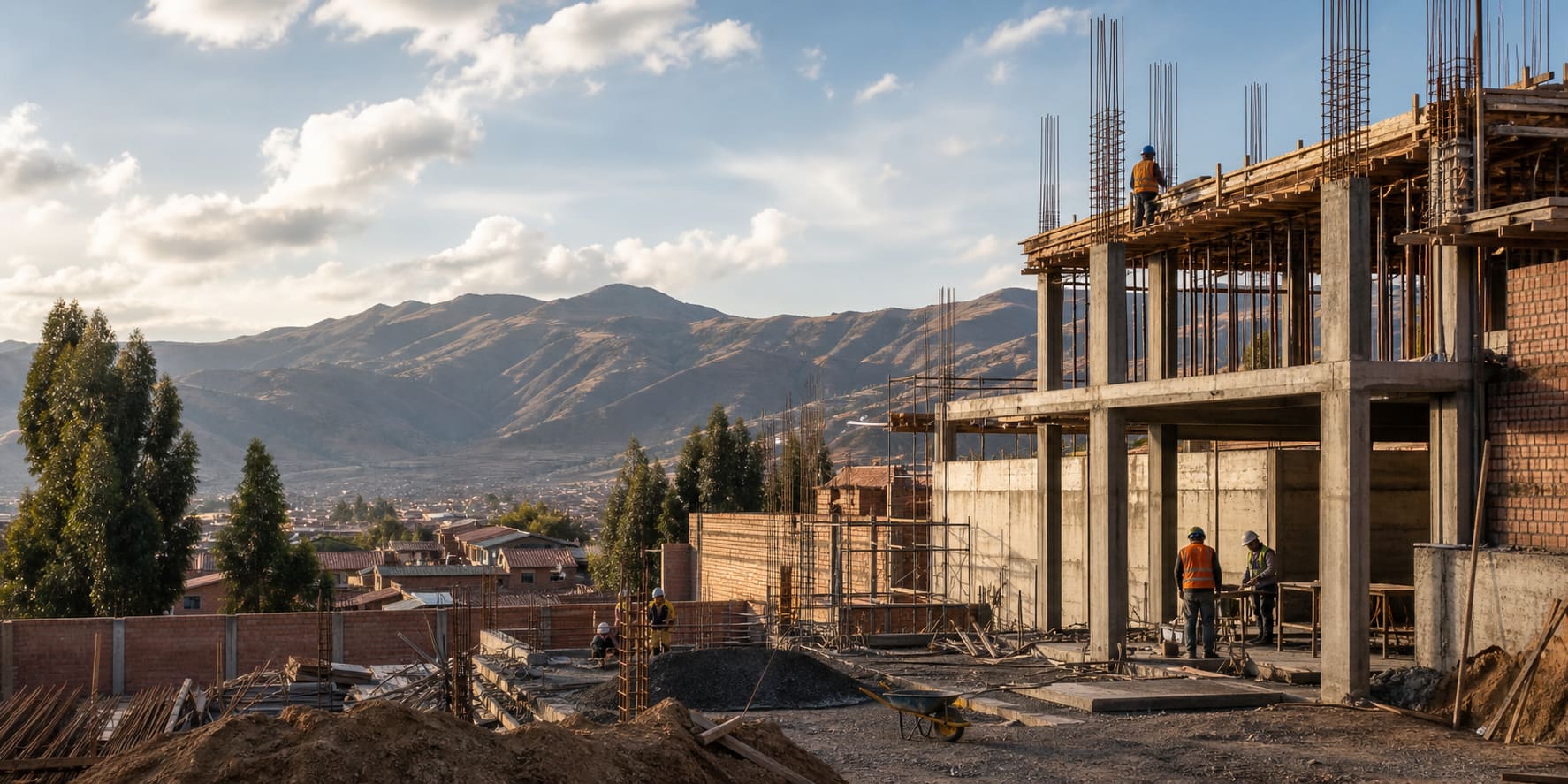 Obra de construcción en Cusco ejecutada por Grupo Solfar