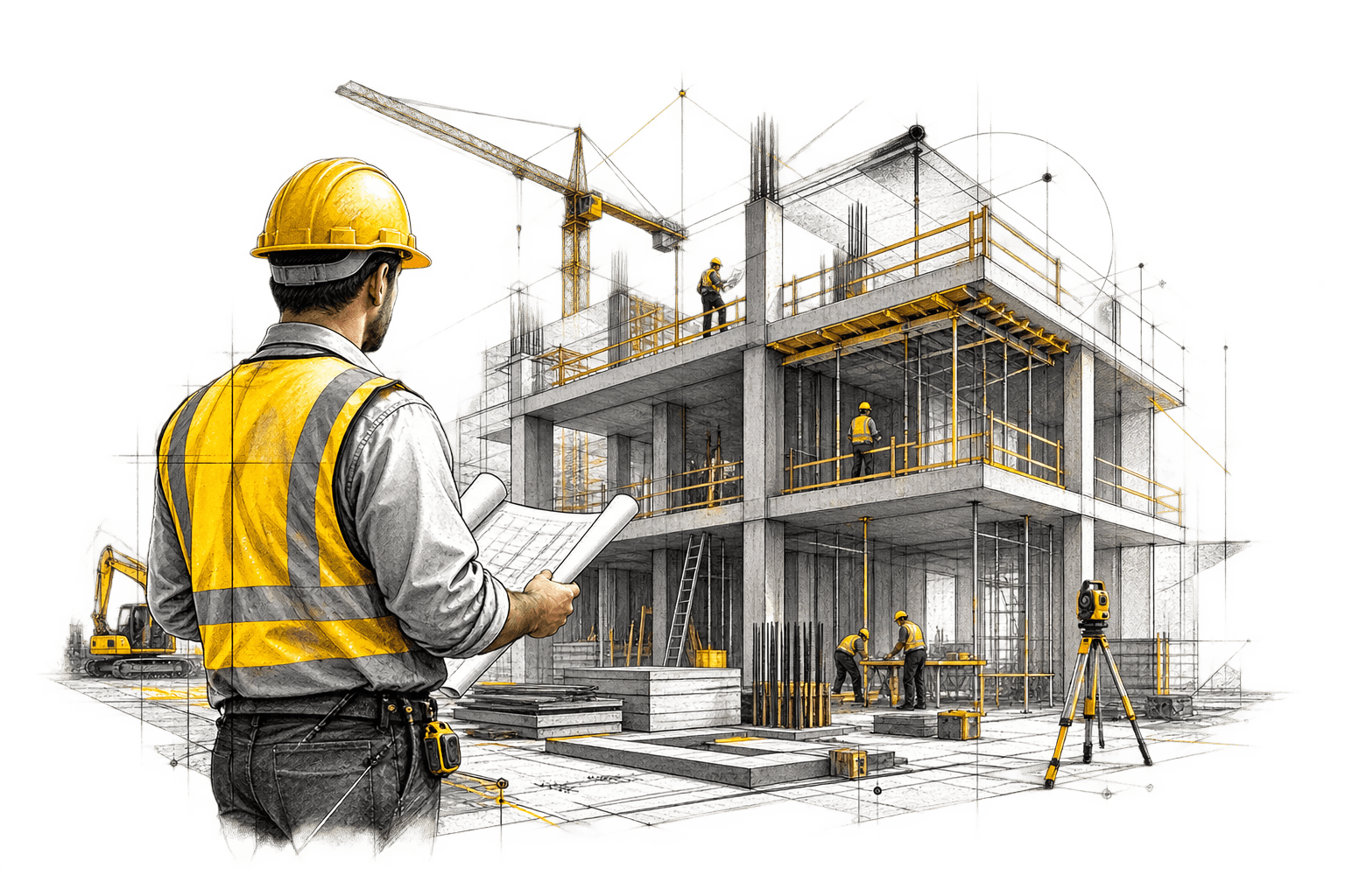 Ilustración arquitectónica de supervisión y fiscalización